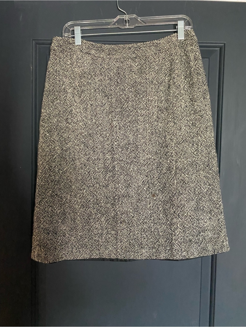 Isaac Mizrahi Black and Cream Tweed A-Line Skirt